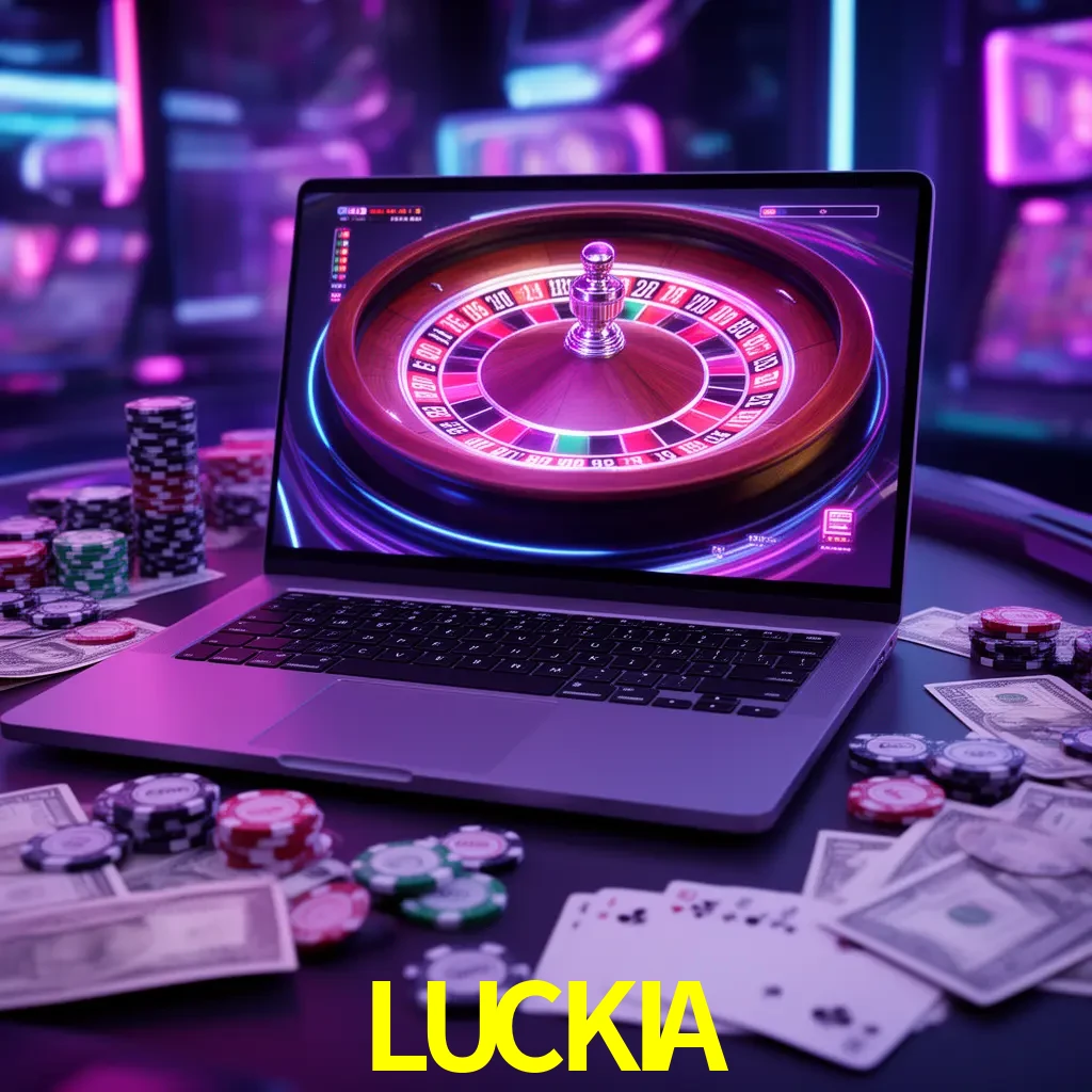 Centro móvil LUCKIA con casino, cajero, bonos, app y acceso de cuenta para México